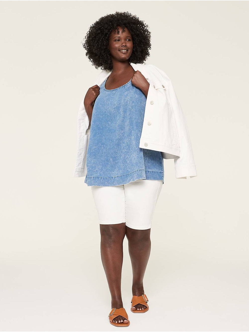 Lane Bryant Light Wash Blue Sleeveless Tank - Picture 3 of 16